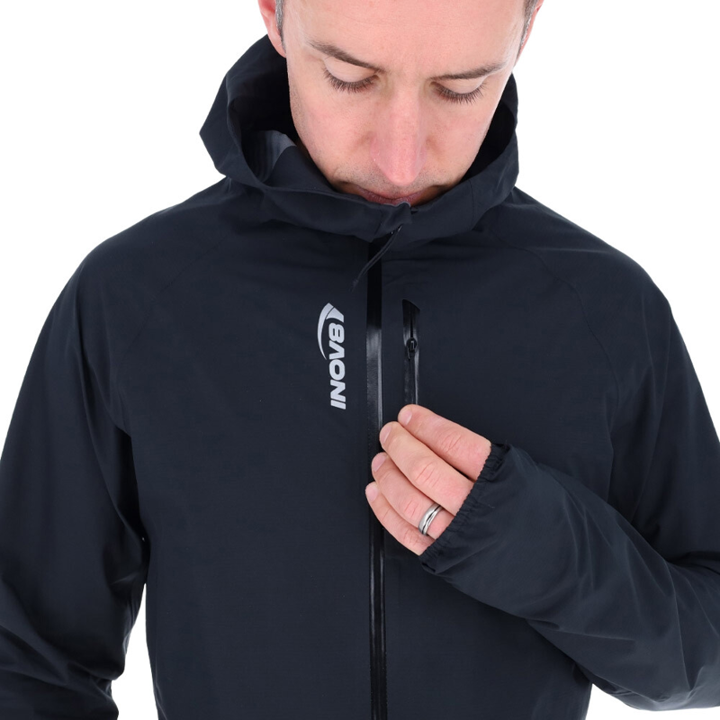 Inov8 Stormshell V2 Men's Waterproof Running Jacket in Black-5