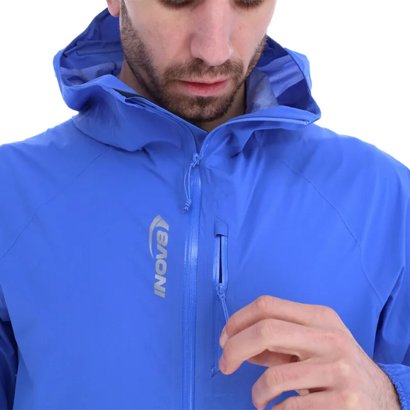 Inov8 Stormshell V2 Men's Waterproof Running Jacket in Blue-5