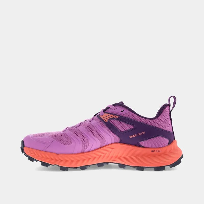 Inov8 Trailtalon Standard Women's Trail Running Shoe in Purple/Coral-3