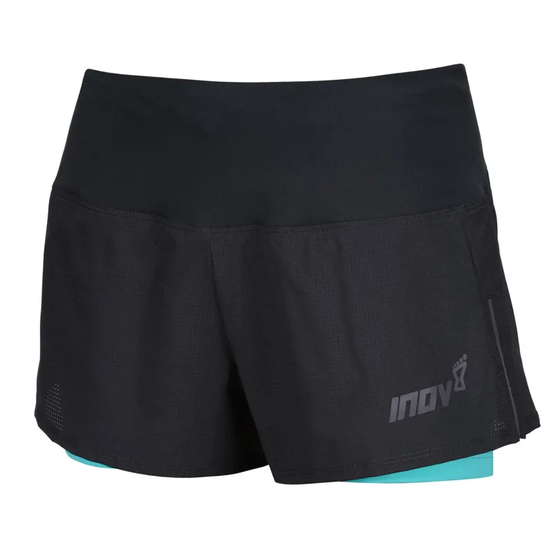 Inov8 TrailFly Ultra 3-inch 2in1 Women's Running Short in Black/Teal-2