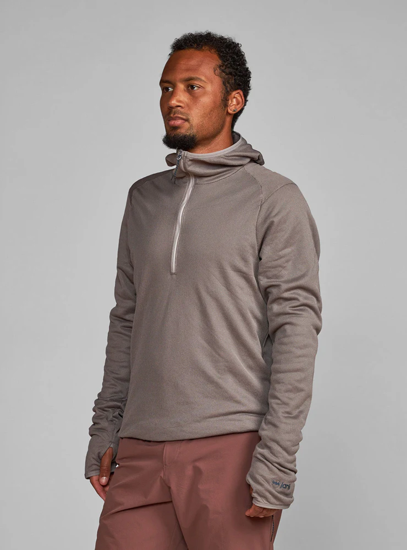 Janji Auars Ultrafleece Men's Hoodie in Silt-1