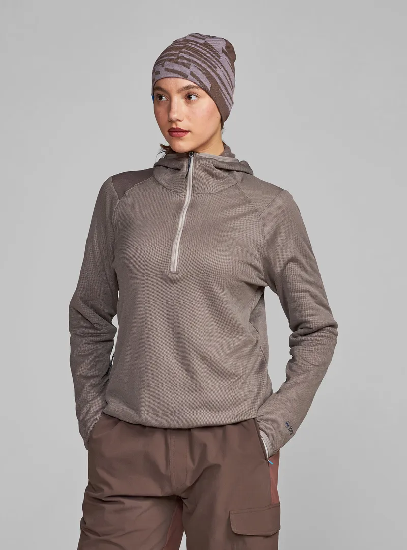 Janji Auras Ultrafleece Women's Hoodie in Silt-2