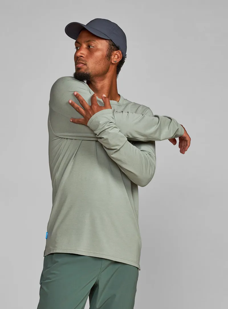 Janji Circa Daily Long Sleeve Men's Top in Glacial Pinnacle-2