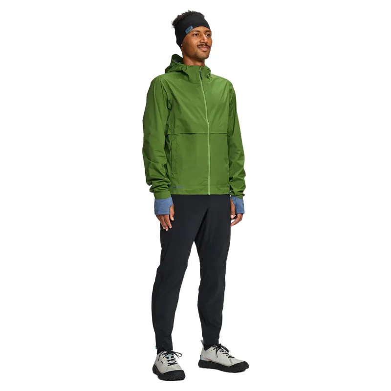Janji Rainrunner Pack Jacket Men's Waterproof Jacket in Leaf-3