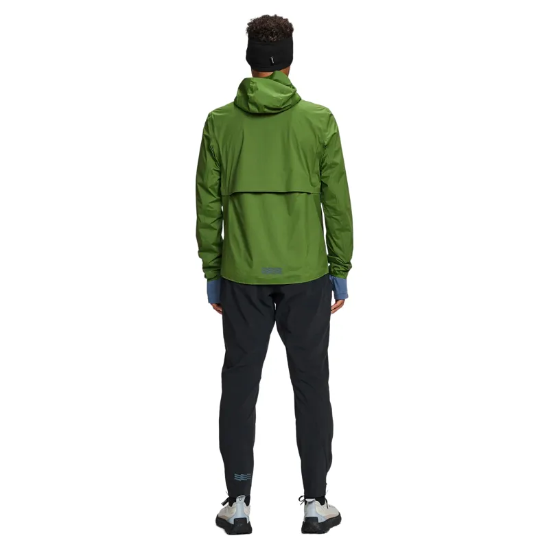 Janji Rainrunner Pack Jacket Men's Waterproof Jacket in Leaf-4