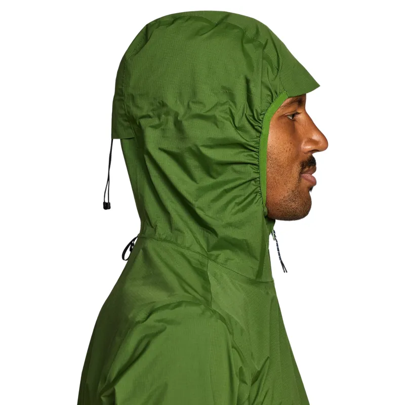 Janji Rainrunner Pack Jacket Men's Waterproof Jacket in Leaf-5