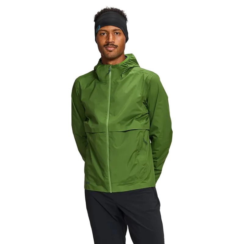 Janji Rainrunner Pack Jacket Men's Waterproof Jacket in Leaf