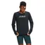 Janji Men's Run All Day Long Sleeve T-shirt in Ruins Hi-Vis Midnight