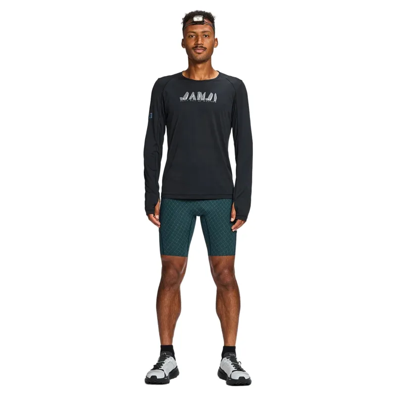 Janji Men's Run All Day Long Sleeve T-shirt in Ruins Hi-Vis Midnight-2
