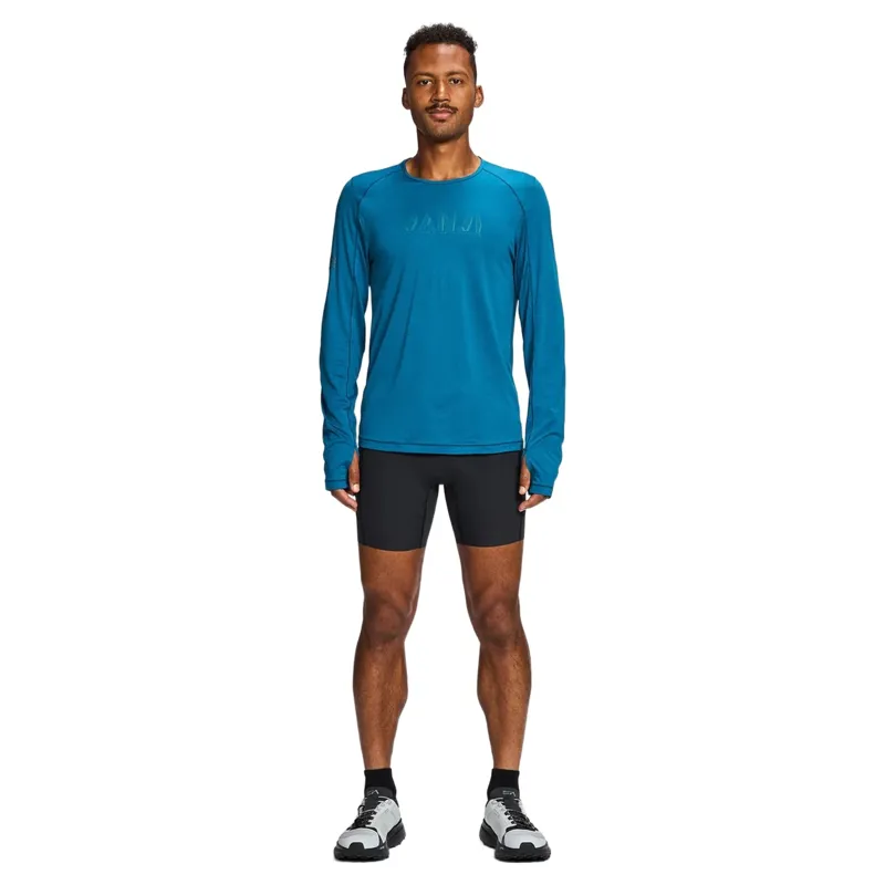 Janji Men's Run All Day Long Sleeve T-shirt in Ruins Tidal-2