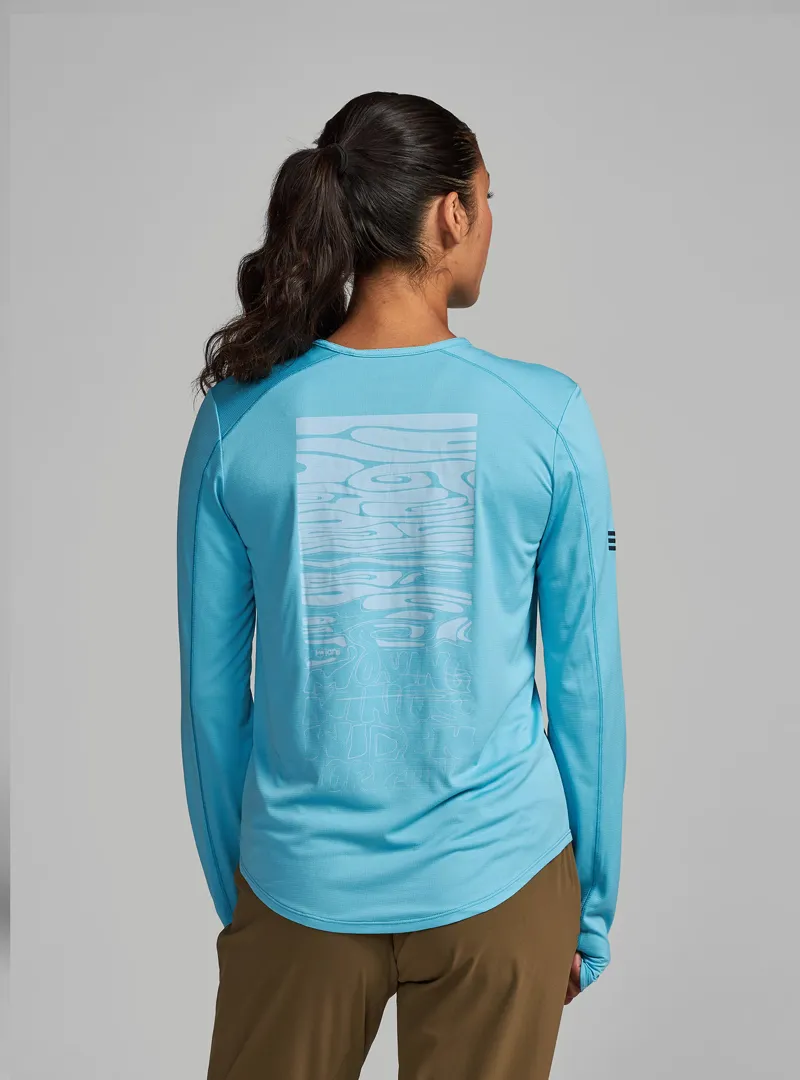 Janji Run All Day Long Sleeve Women's Running Top in Skybird-4