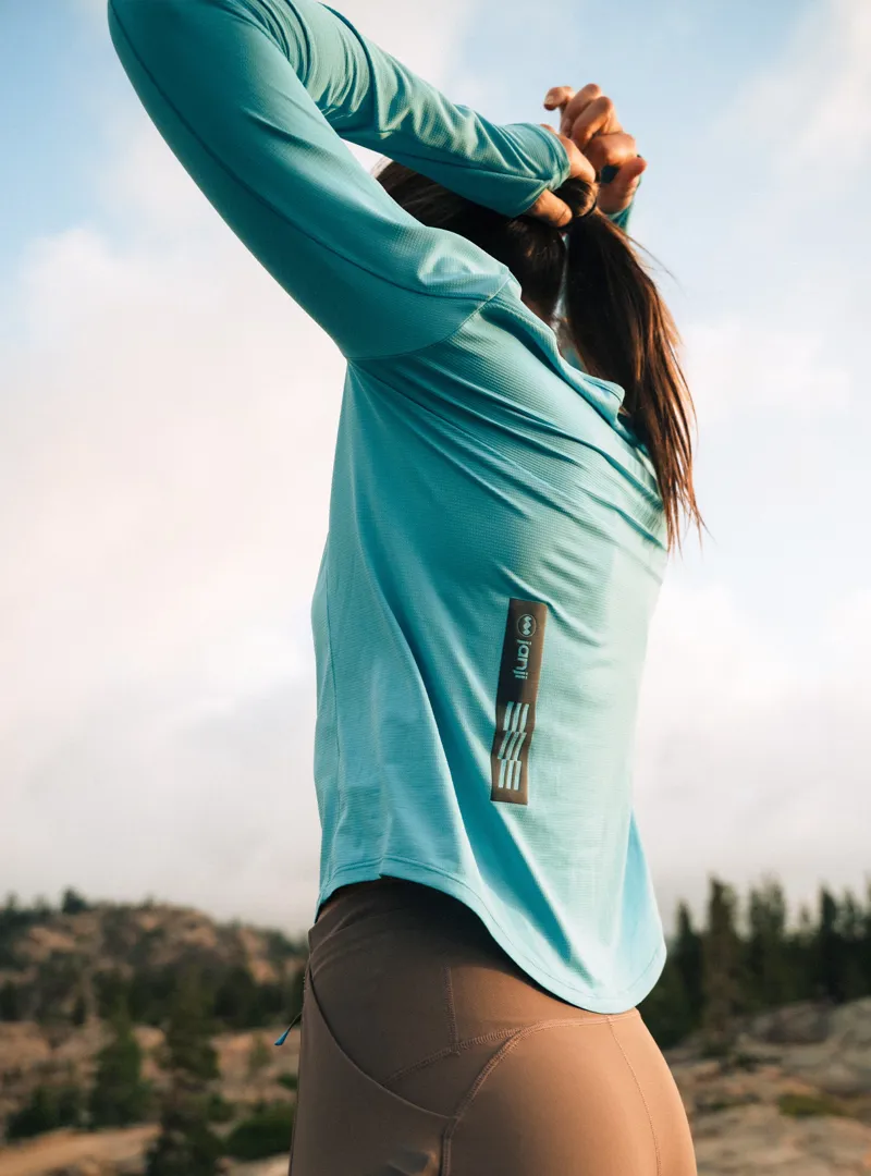 Janji Run All Day Long Sleeve Women's Running Top in Skybird-7