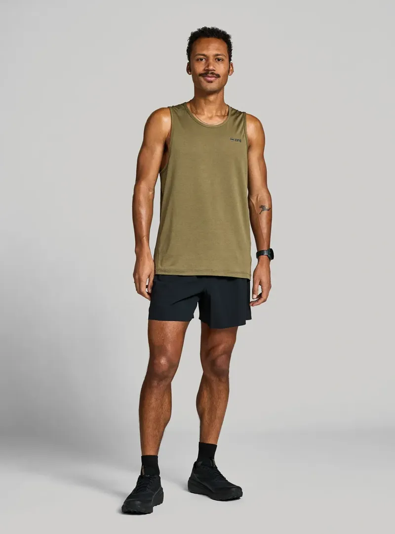 Janji Run All Day Men's Running Tank in Conifer-3