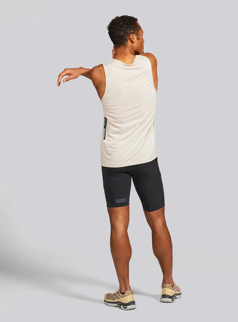 Janji Run All Day Men's Tank Running Top in Sandstorm-4
