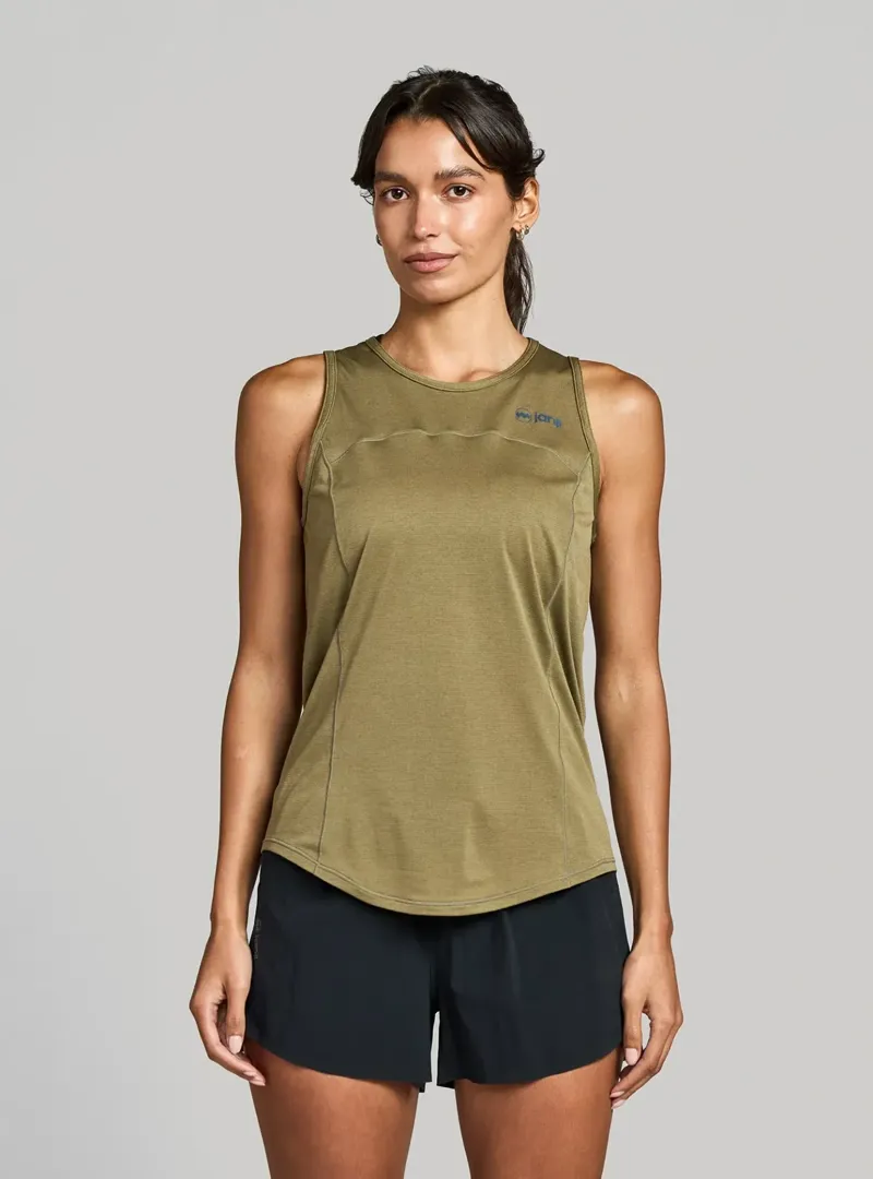 Janji Run All Day Women's Running Tank in Conifer-1