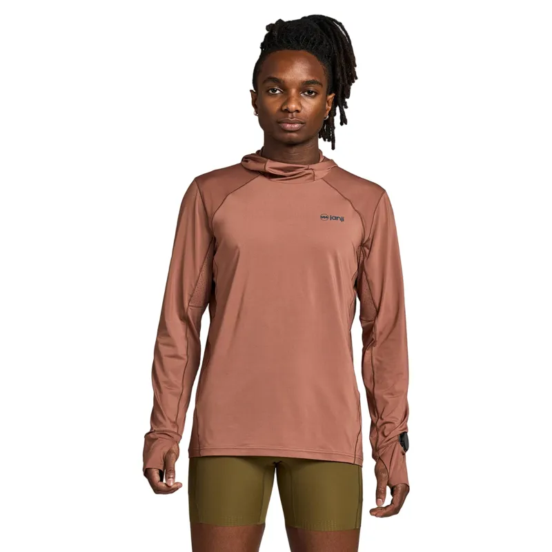 Janji Sunchaser 50 Men's Hooded Long Sleeve in Putty