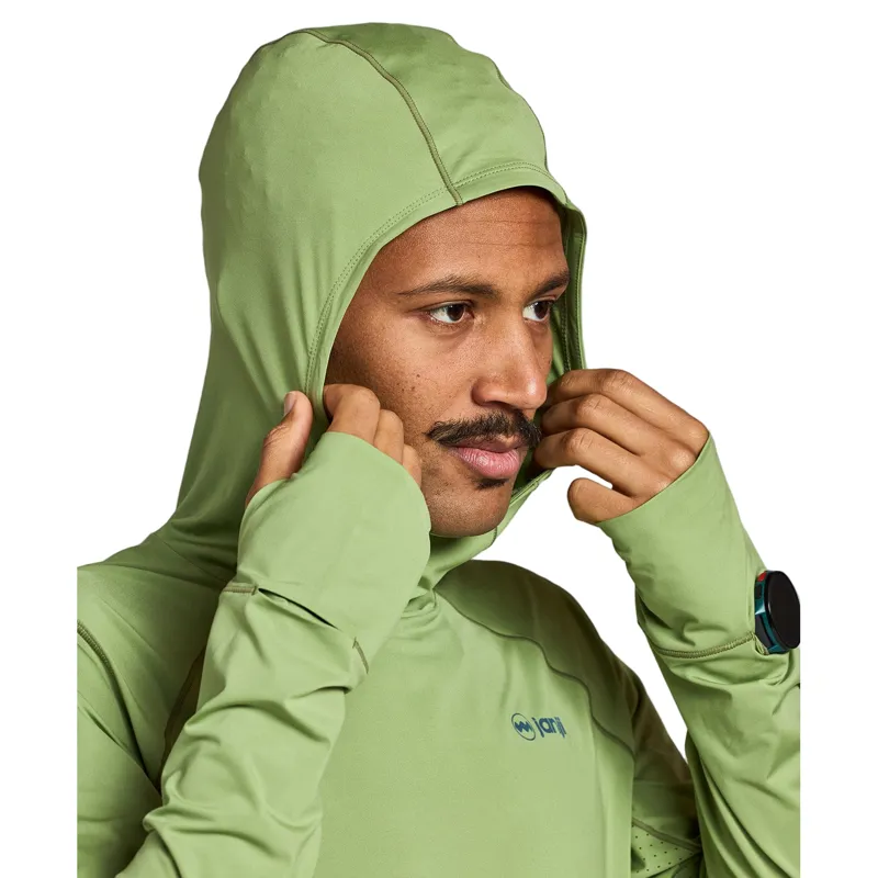 Janji Sunchaser 50 Men's Hooded Long Sleeve in Tea-4