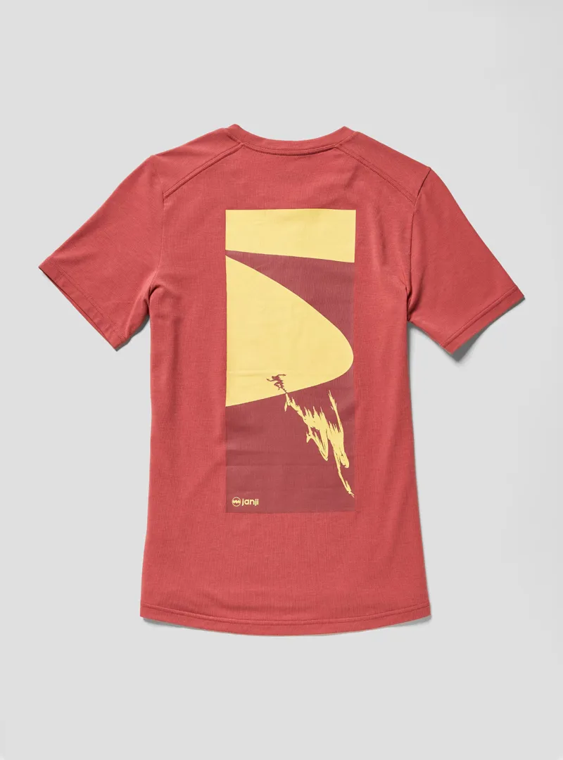 Janji Circa Daily Tee Women's Running Top in Sunset Dunecast-3