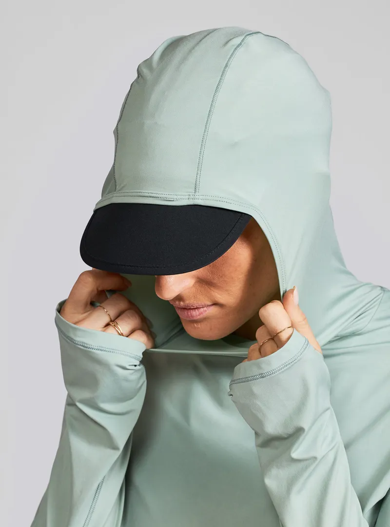 Janji Women's Sunchaser 50 Hooded Long Sleeve in Thistle-4