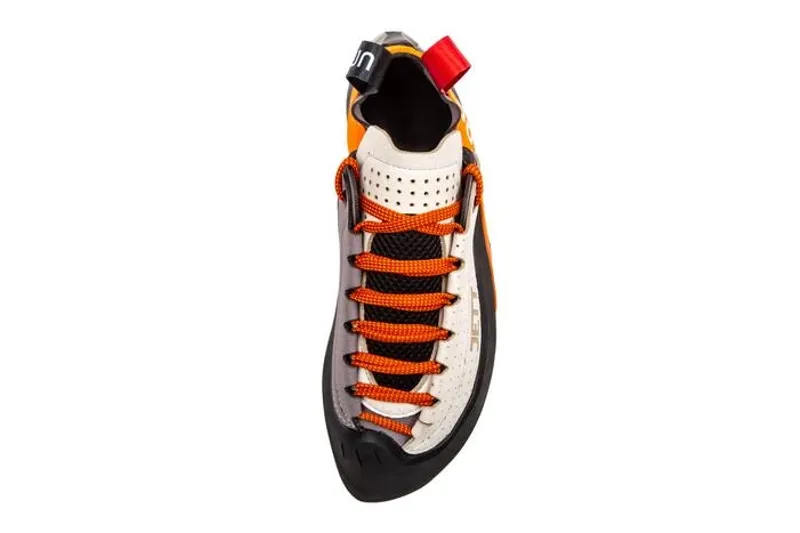 Ocun Jett LU Unisex Climbing Shoe in Grey/Orange -2