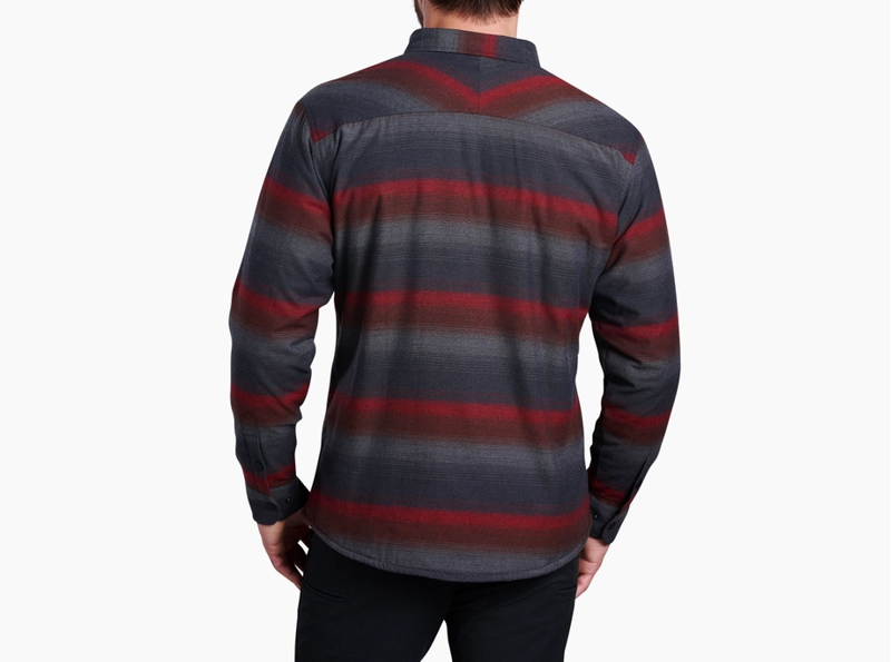 Kuhl Joyrydr Men's Fleece Lined Shirt Jacket in Brick Charcoal-1