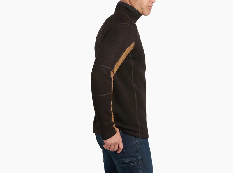 Kuhl Revel 1/4 Zip Men's Fleece in Charcaol/Teak-2