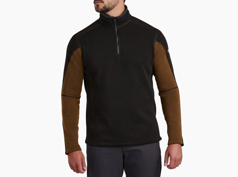 Kuhl Revel 1/4 Zip Men's Fleece in Charcoal/Grain