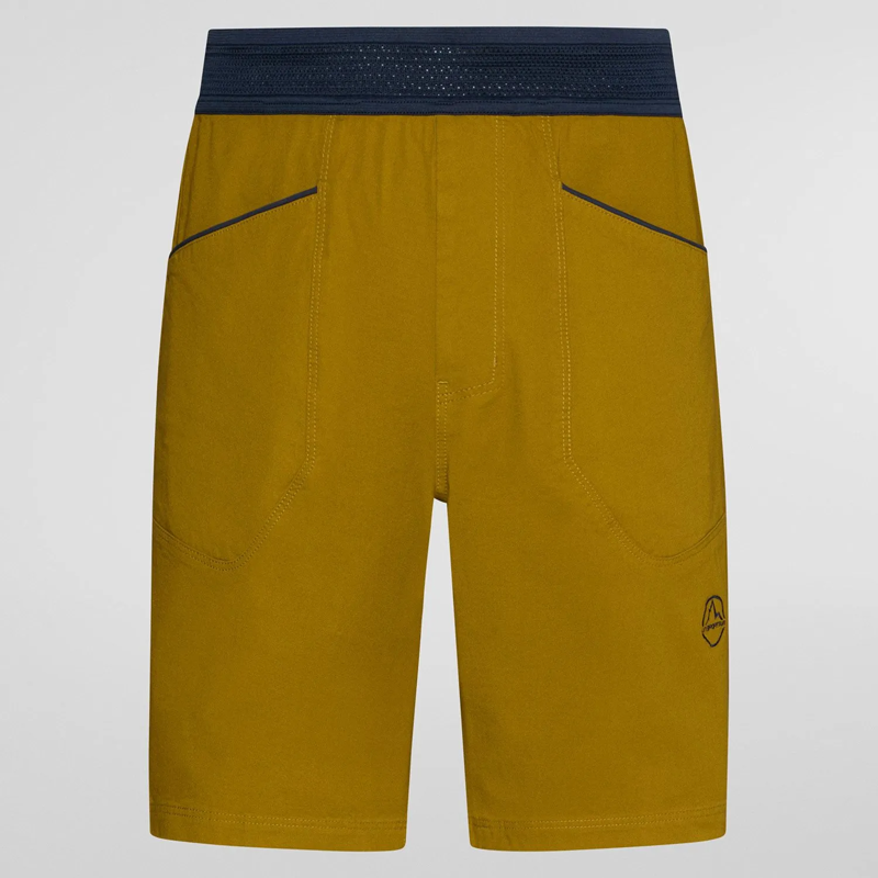 La Sportiva Flatanger Men's Climbing Short in Savana/Night Sky