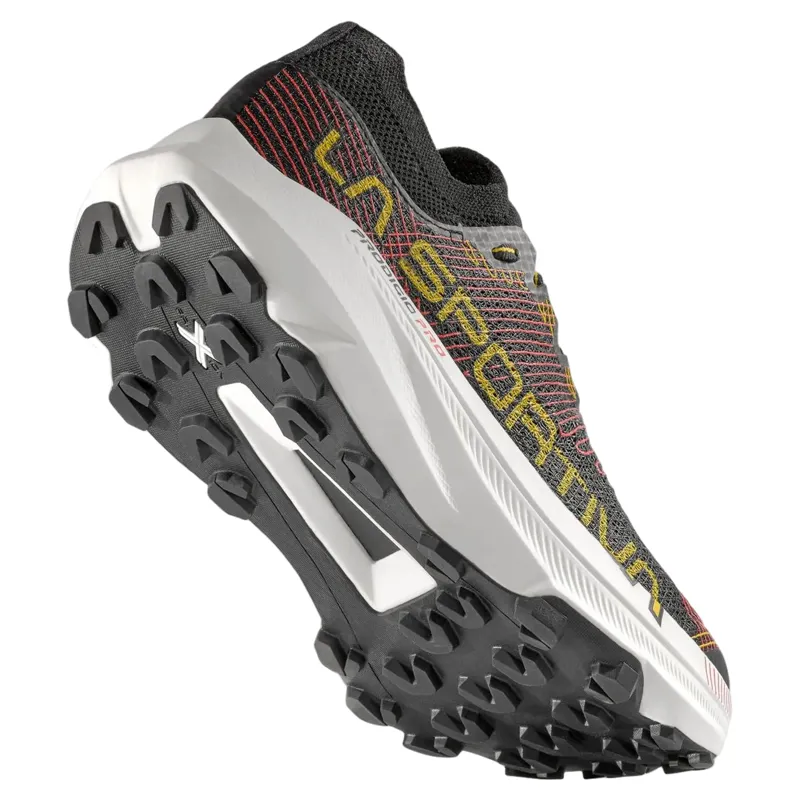 La Sportiva Prodigio Pro Men's Trail Running Shoe in Black/Yellow-4