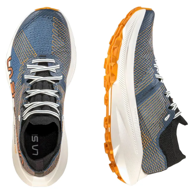 La Sportiva Prodigio Pro Men's Trail Running Shoe in Hurriacane/Apricot-1