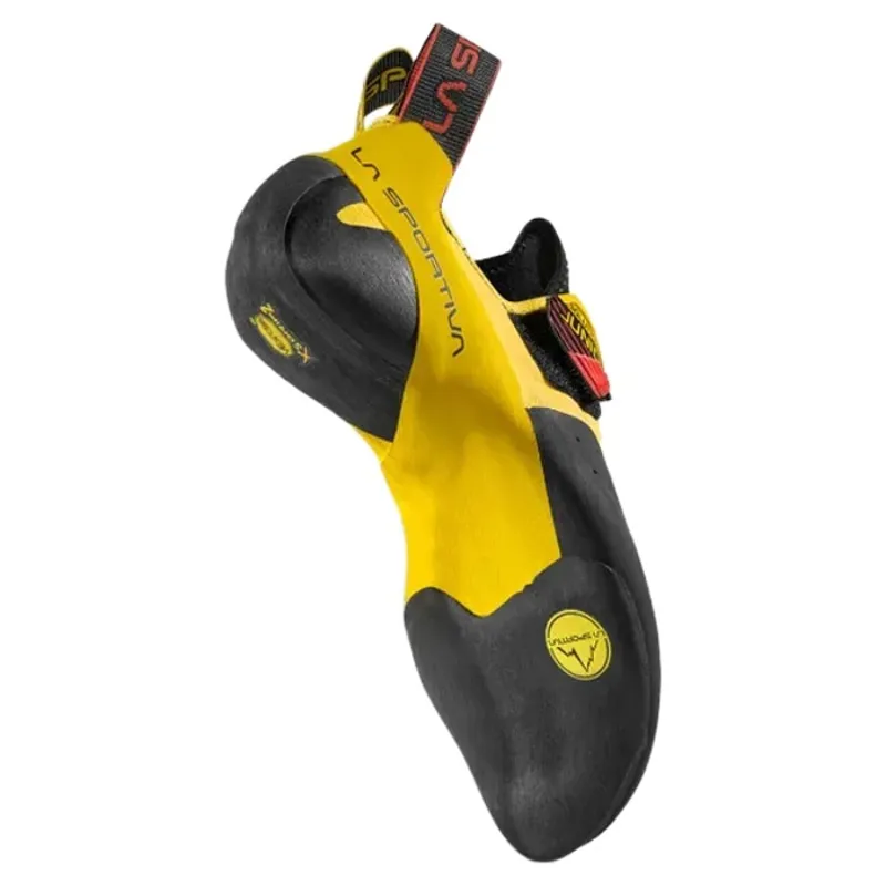 La Sportiva Solution Comp JR Kids Climbing Shoe in Black/Yellow-4