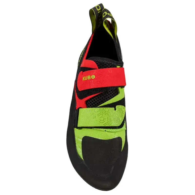 La Sportiva Kubo Men's Climbing Shoe in Goji/Neon-1