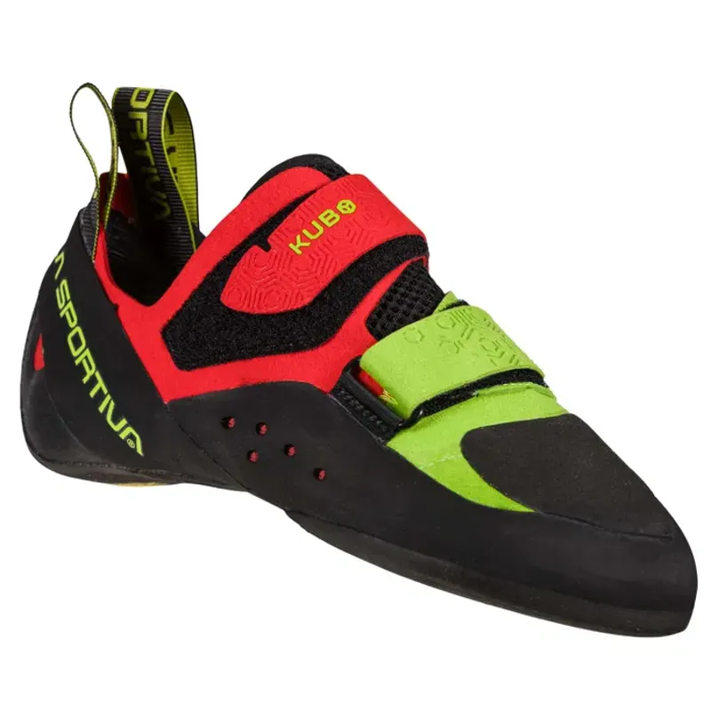 La Sportiva Kubo Men's Climbing Shoe in Goji/Neon-4