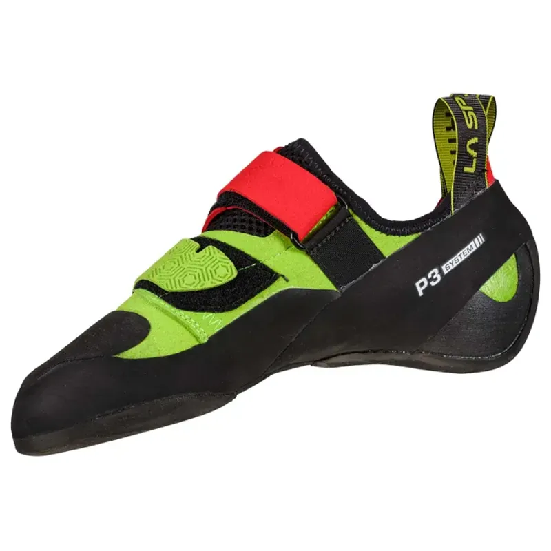 La Sportiva Kubo Men's Climbing Shoe in Goji/Neon-3