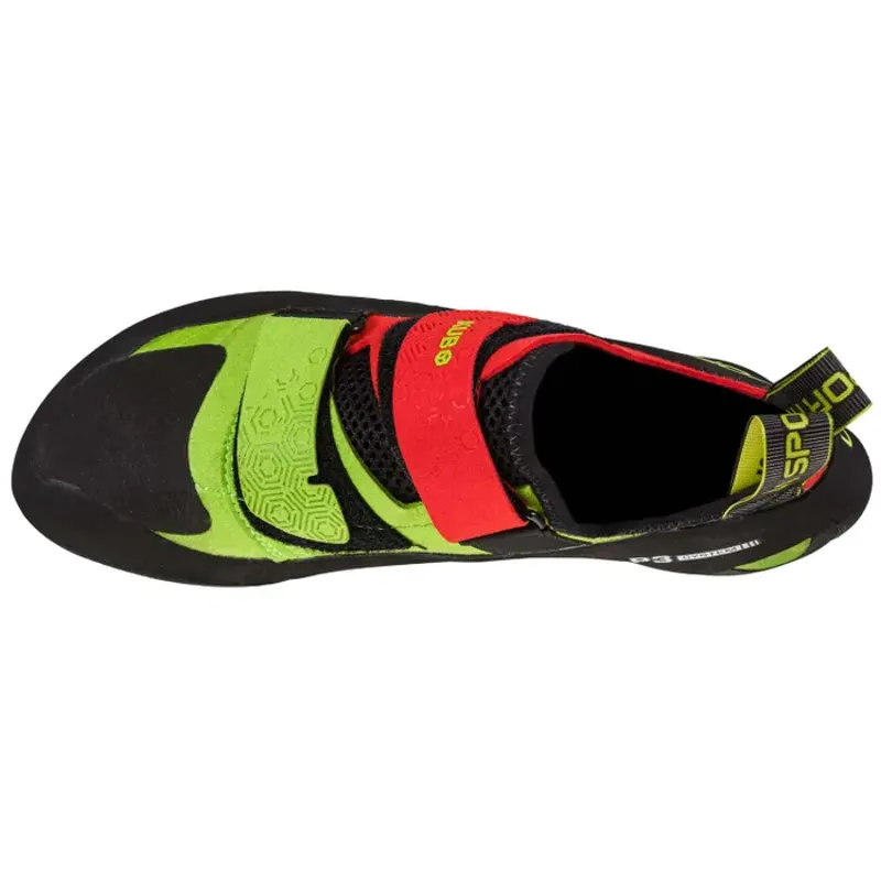 La Sportiva Kubo Men's Climbing Shoe in Goji/Neon-6