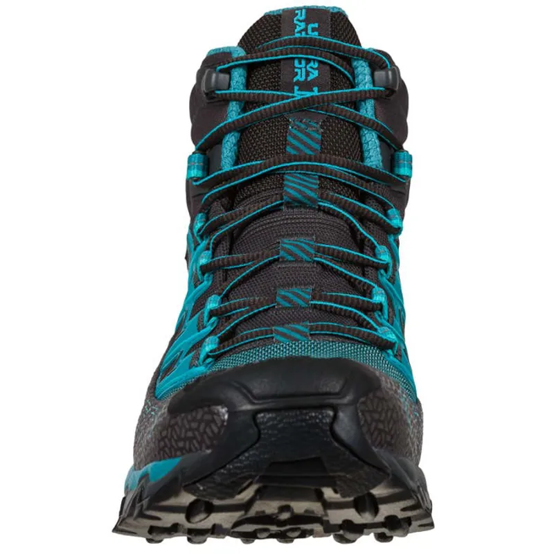 La Sportiva Ultra Raptor II Mid WIDE GTX Women's Fast Hike Boot in Carbon/Topaz-3
