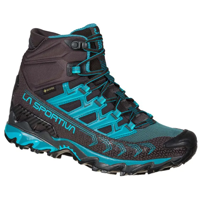 La Sportiva Ultra Raptor II Mid GTX Women's Fast Hike Boot in Carbon/Topaz-3