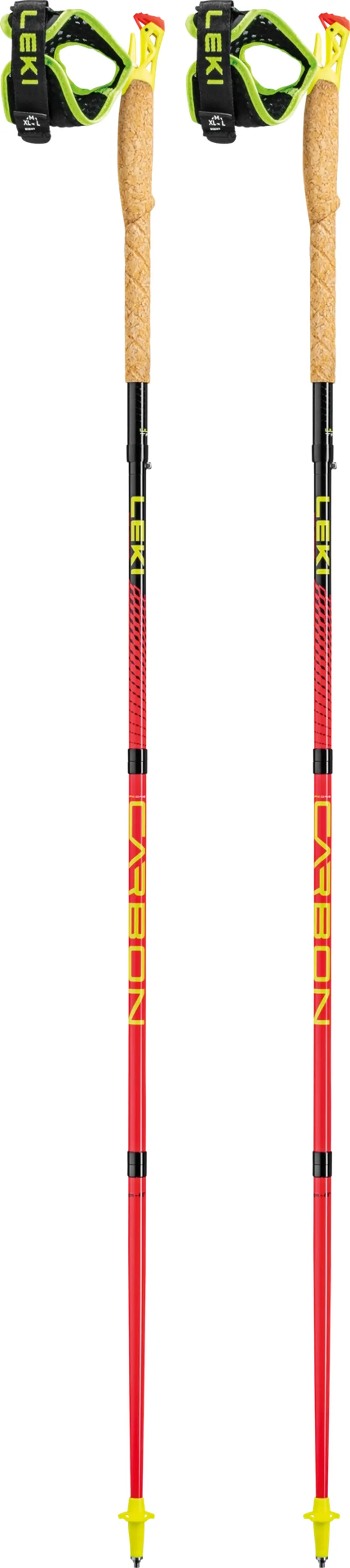 Leki Ultratrail FX.One Trail Running Pole in Bright Red/Violet/Neon Yellow