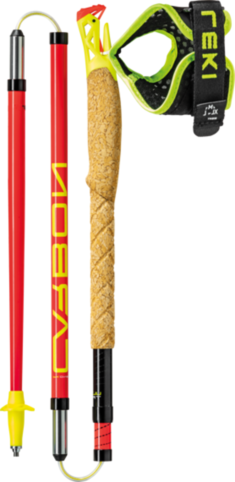 Leki Ultratrail FX.One Trail Running Pole in Bright Red/Violet/Neon Yellow-1