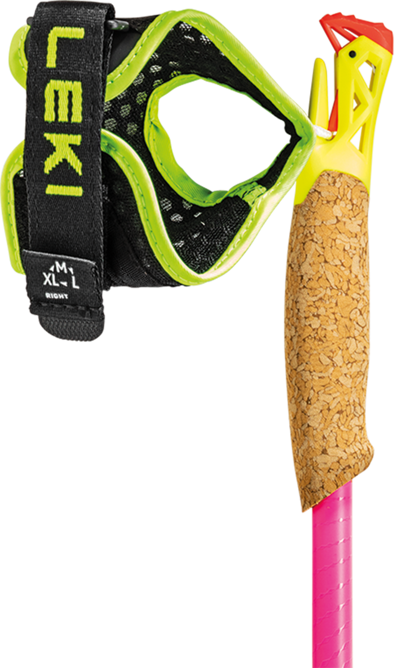 Leki Ultratrail FX.One Superlite Running Poles in Neon Pink/Neon Yellow/Natural Carbon-2