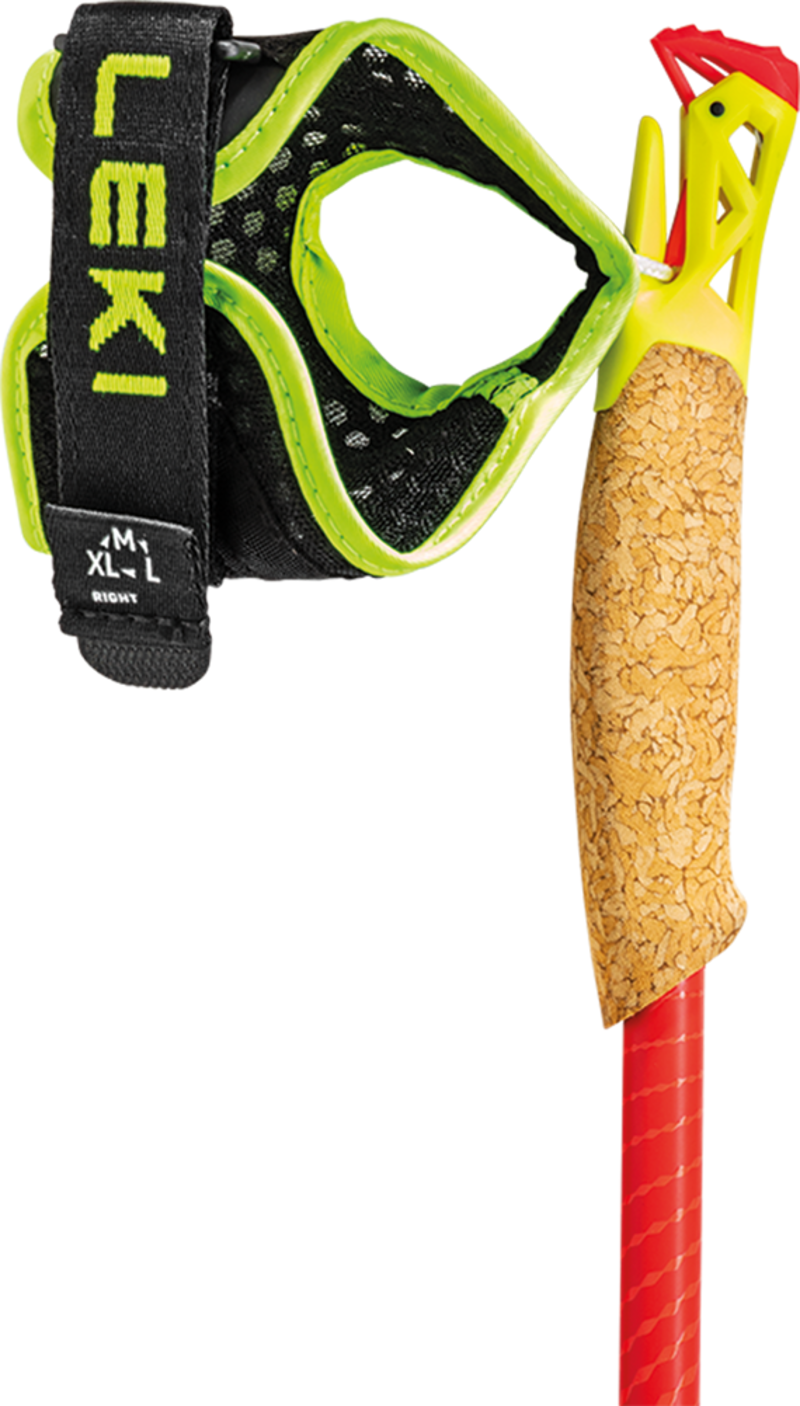 Leki Ultratrail FX.One Superlite Running Poles in Bright Red/Neon Yellow/Natural Carbon-2