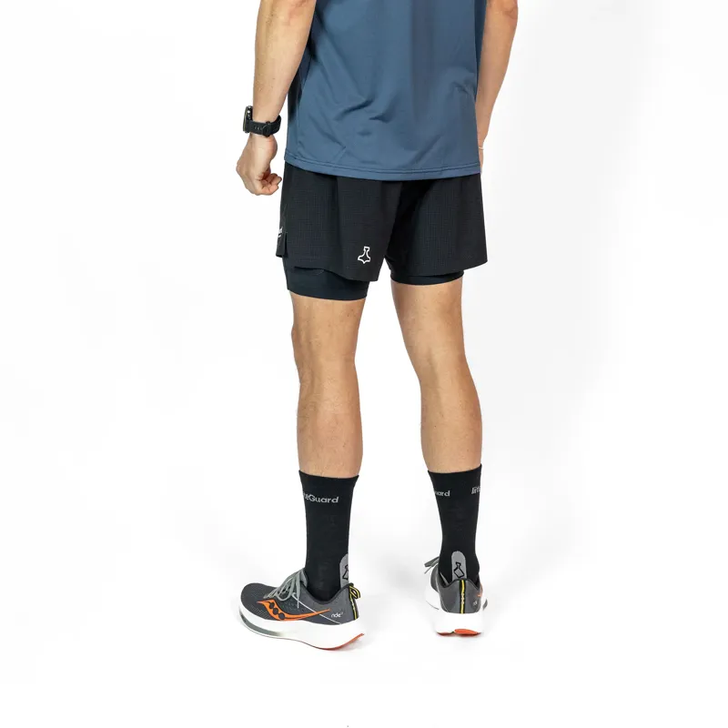 Liiteguard Glu-Tech Running 2in1 Men's Short in Black-2