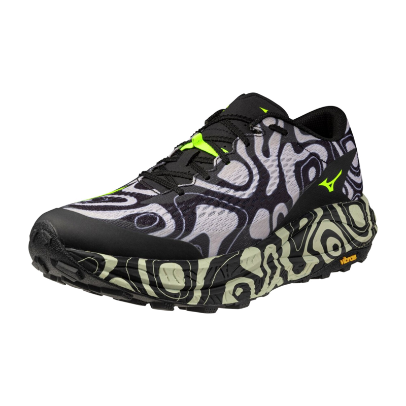 Mizuno Neo Accera Unisex Trail Running Shoe in Dawn Blue/Lightning Yellow/Black-5