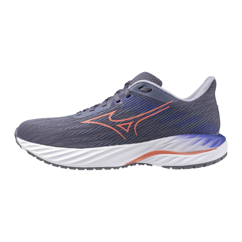 Mizuno Wave Inspire 21 Women's Road Running Shoe in Blue Granite/Strike Coral/Iris-3