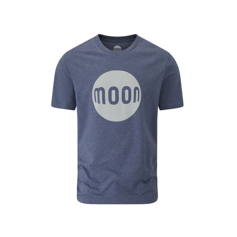 Moon Men's Logo T-Shirt in Heather Blue
