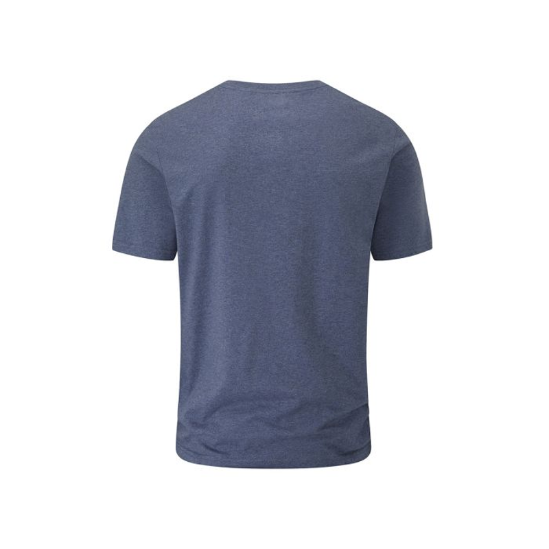 Moon Men's Logo T-Shirt in Heather Blue-1