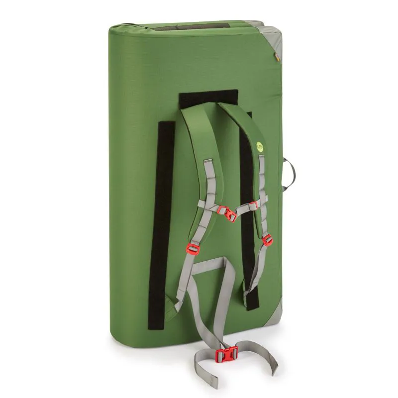 Moon Warrior Crash Pad in Retro Stripe Green-1