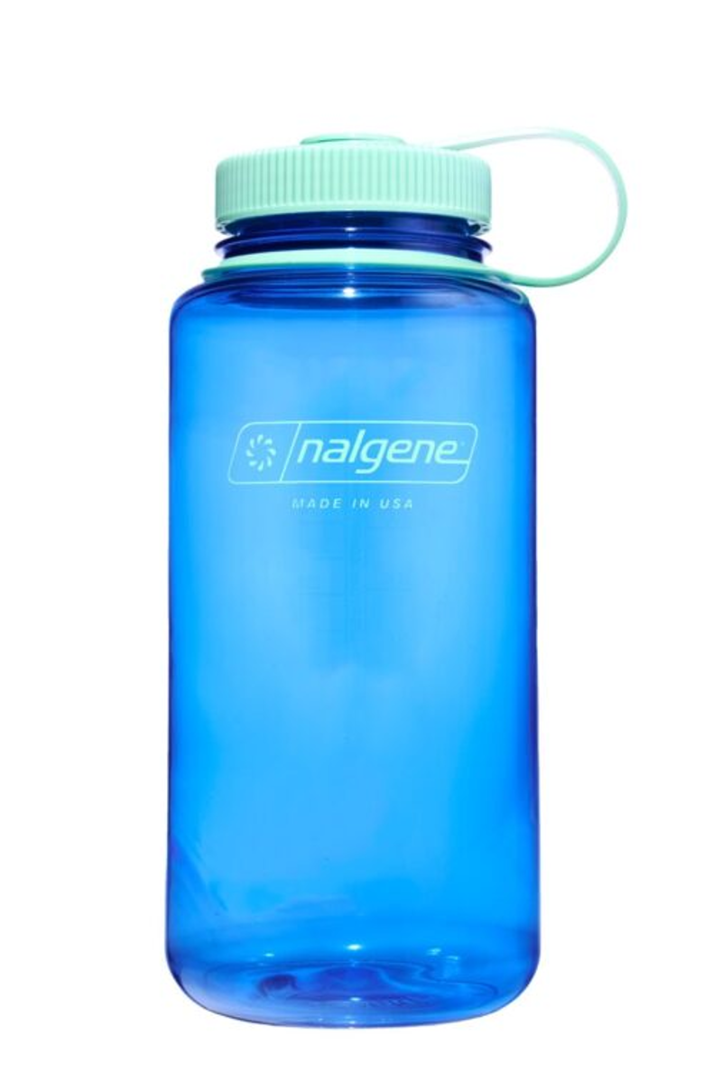 Nalgene Sustain Wide Mouth Water Bottle 1L in Cornflour Blue