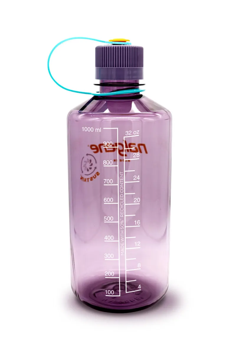 Nalgene Narrow Mouth Sustain 1L/32oz Water Bottle in Aubergine-1