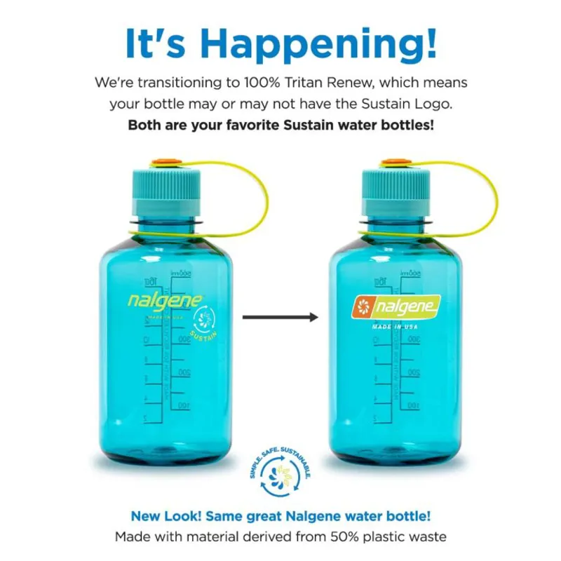 Nalgene Narrow Mouth Sustain 1L/32oz Water Bottle in Aubergine-3